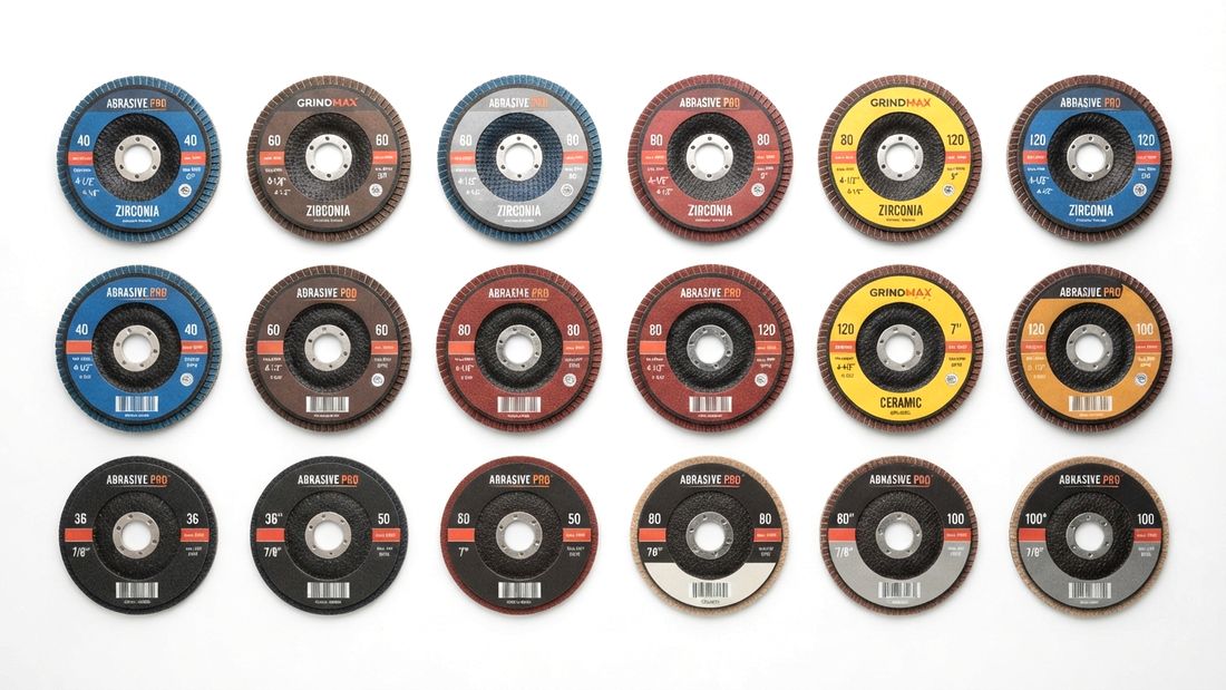 Flap discs in different grits