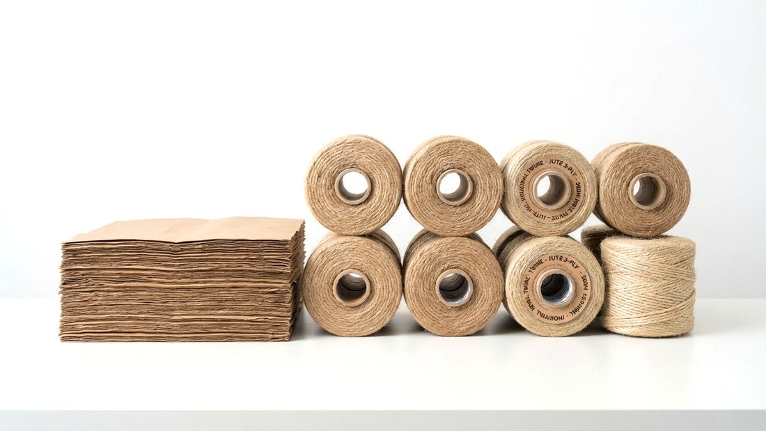 Packing twine and kraft paper