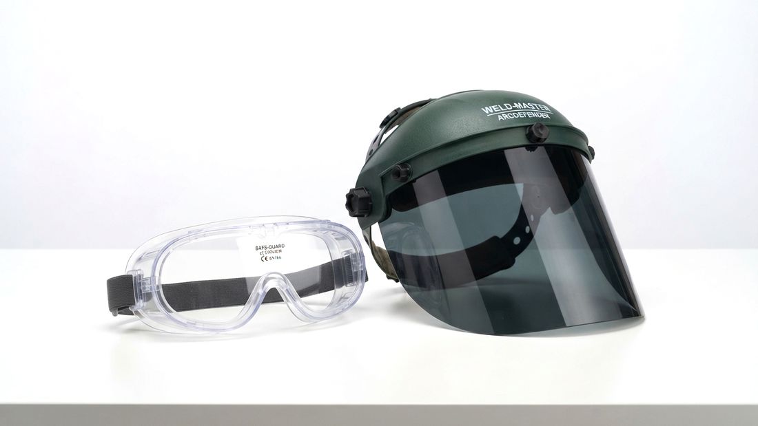 Safety goggles and welding face shield
